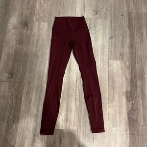 burgundy lulu wunder under leggings
